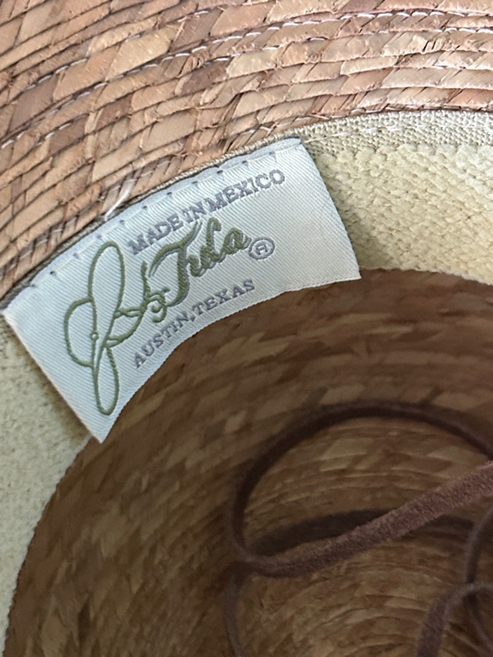 Vintage Straw Sun Hat with Chin Cord - Picture 9 of 10